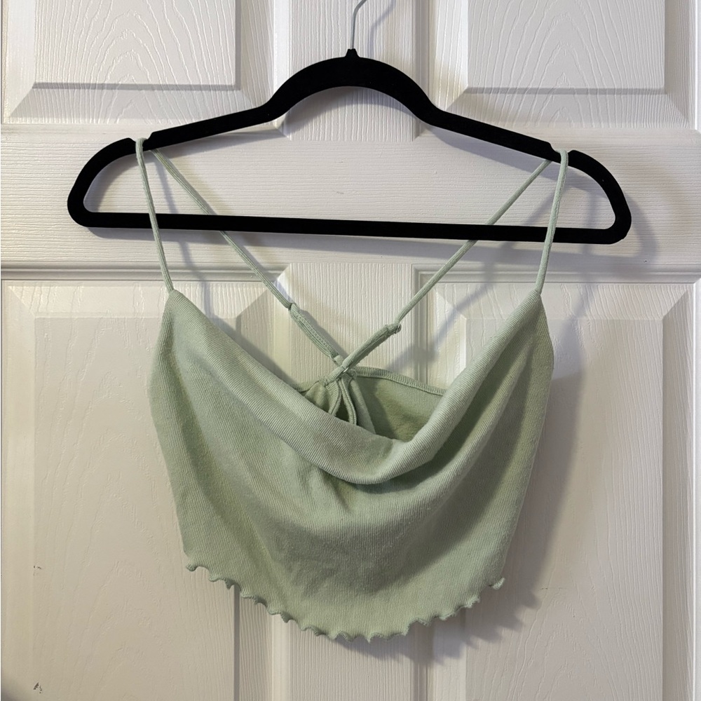 Urban Outfitters Mint Green Cowl Neck Tank Top